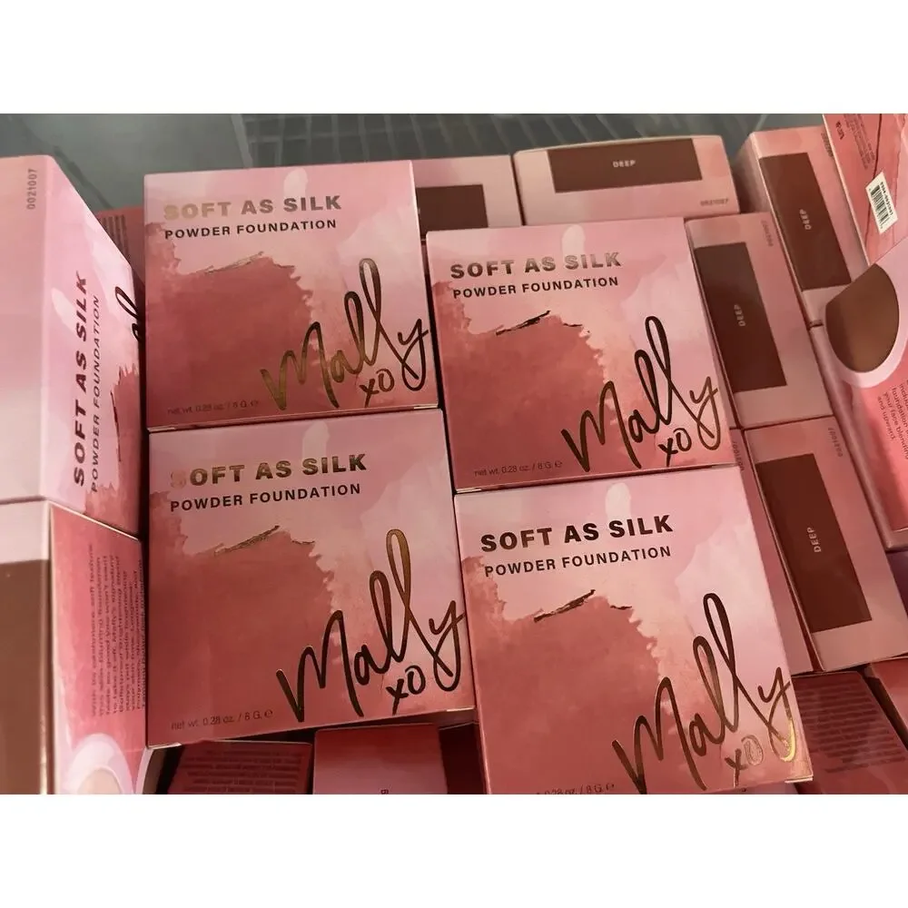 4pk Mally Soft As Silk Powder Foundation Deep 0.28 Oz Beauty Make Up New